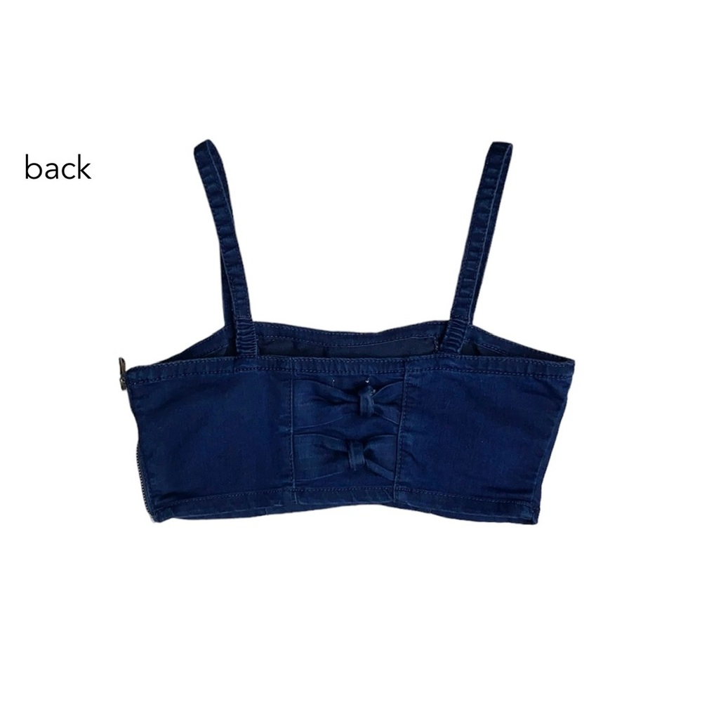 DENIM BRALETTE CROP TOP · SIZE M · FOREVER 21